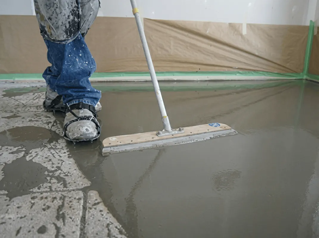 Uneven floor being professionally repaired in Fargo, ND